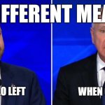 Two different meanings.... | TWO DIFFERENT MEANINGS; WHEN OREO LEFT; WHEN OREO LEFT | image tagged in jd glance,vp debate,funny,memes,meme,debate | made w/ Imgflip meme maker