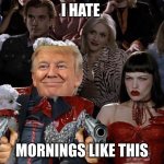 Mugatu So Hot Right Now | I HATE; MORNINGS LIKE THIS | image tagged in memes,mugatu so hot right now | made w/ Imgflip meme maker