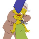 Angry Texan Hugs Marge Simpson