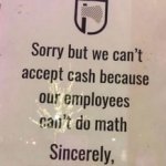 Dont accept cash