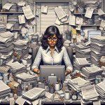 overwhelmed office worker