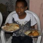 Boy with food