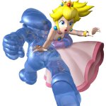 Mario forcefully carrying Peach