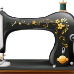 Black/Gold Sewing Machine