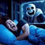 Sans scaring markiplier in his sleep meme