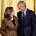 Kamala & Obama Share a Private Laugh meme