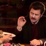 Ron Swanson Ordering Food