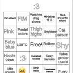 Femboy bingo