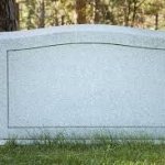 Blank tombstone