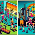 80s gym no phone vs now everyone filming