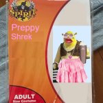 preppy shrak | Preppy; Shrek | image tagged in spirit halloween | made w/ Imgflip meme maker