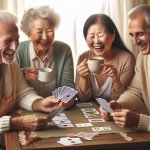 old people playing cards