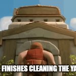 I just picked up all the sticks | MILTON; ME: FINISHES CLEANING THE YARD | image tagged in gifs,funny,memes,hurricane,humor | made w/ Imgflip video-to-gif maker