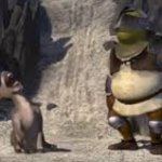 Shrek and donkey laughing