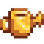 gold watering can