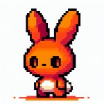 An Orange bunny suffering from the inside