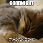 Goodnight | GOODNIGHT; ကလေးလေး | image tagged in goodnight | made w/ Imgflip meme maker