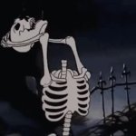 Skeleton Throwing Skull meme