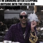 thought it was so cool | YOUNGER ME PRETENDING I’M SMOKING AFTER STEPPING OUTSIDE INTO THE COLD AIR | image tagged in gifs,funny,smoking,snoop dog,real | made w/ Imgflip video-to-gif maker