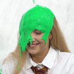 Cute green gunge slime template