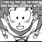 I'm personally cooked | YOU SEE THIS GUY ON YOUR RING DOORBELL CAMERA. WYD? | image tagged in goku screen | made w/ Imgflip meme maker