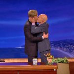 Conan O'Brien Kissing Patrick Stewart