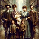 early 1900s Italian immigrant family in New York City