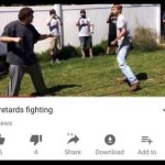 Two guys fight