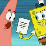 SpongeBob Holding Who On His Picture meme