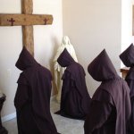 Praying monks