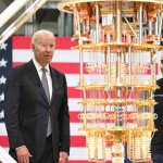 Biden visiting a Quantum Computer