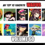 top 10 waifus volume 60 | WAIFUS; VOLUME 60 | image tagged in my top 10 favorite animated movies,top 10 waifus,persona 4,video games,cartoons,anime | made w/ Imgflip meme maker