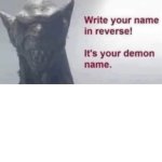 Your demon name