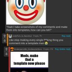Comment template meme