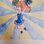 Cheerleader drawing