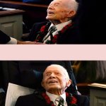 Jimmy Carter staying alive to vote meme