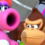 Donkey Kong Looking At Birdo