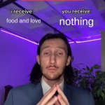 free Harissa | food and love; nothing; cats | image tagged in trade offer | made w/ Imgflip meme maker