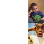 kid bored then guy surprised meme