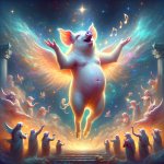 a pig god singing