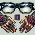 Hand tattoos, and nerdy glasses