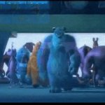 monsters inc. walkout GIF Template