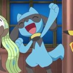 Meloetta, Riolu and Pikachu happy yay