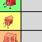 BFDI: Blocky Becoming Increasingly Verbose meme