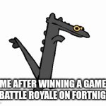 ME AFTER | ME AFTER WINNING A GAME OF BATTLE ROYALE ON FORTNIGHT | image tagged in gifs,funny | made w/ Imgflip video-to-gif maker