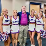 Bush and cheerleaders