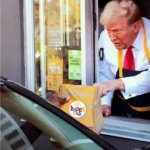 Trump works at McDonald's 1