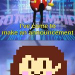 The real chara announcement template meme