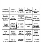 Cubing bingo meme