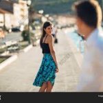attractive woman looks man